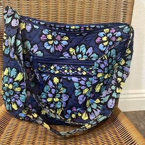 Vera Bradley blue flower crossbody bag